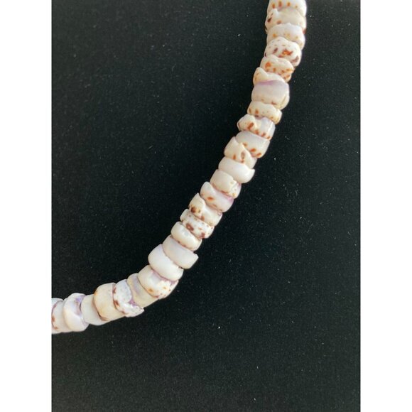 Vintage Puka Shell Necklace 16.5” Authentic Hawaiian Tiger Cone 9mm 44 - Picture 3 of 7